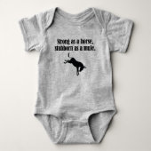 Strong Horse, Stubborn Mule Baby Bodysuit (Voorkant)