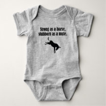 Strong Horse, Stubborn Mule Baby Bodysuit