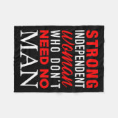 Strong Independent Woman Who Don't Need No Man - F Fleece Deken (Voorkant (Horizontaal))