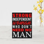 Strong Independent Woman Who Don't Need No Man - F Kaart (Gele Bloem)