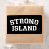 Strong Island, NYC, Verenigde Staten Etiket (Insitu)