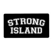 Strong Island, NYC, Verenigde Staten Etiket (Voorkant)