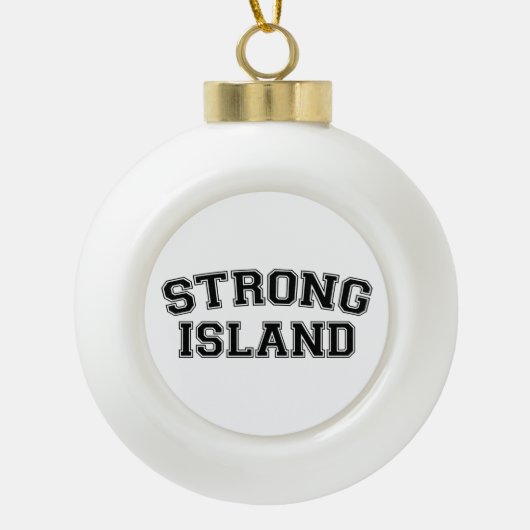 Strong Island, NYC, Verenigde Staten Keramische Bal Ornament (Voorkant)