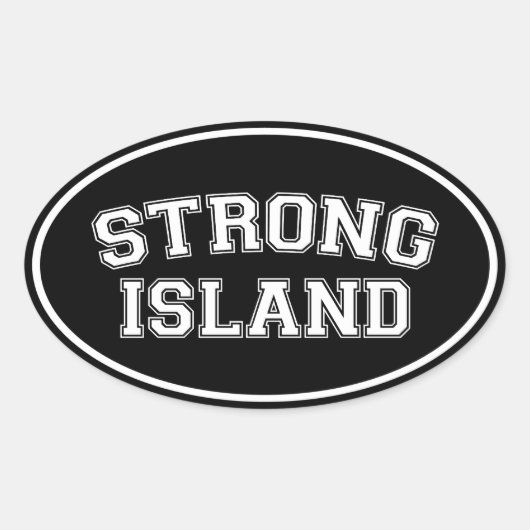 Strong Island, NYC, Verenigde Staten Ovale Sticker (Voorkant)