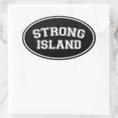 Strong Island, NYC, Verenigde Staten Ovale Sticker (Tas)