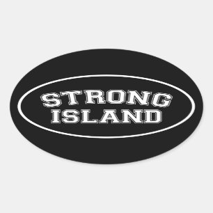 Strong Island, NYC, Verenigde Staten Ovale Sticker
