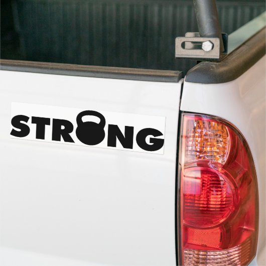 STRONG - Kettlebell Workout Motivatie Bumpersticker (Op Truck)