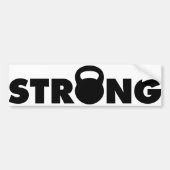 STRONG - Kettlebell Workout Motivatie Bumpersticker (Voorkant)