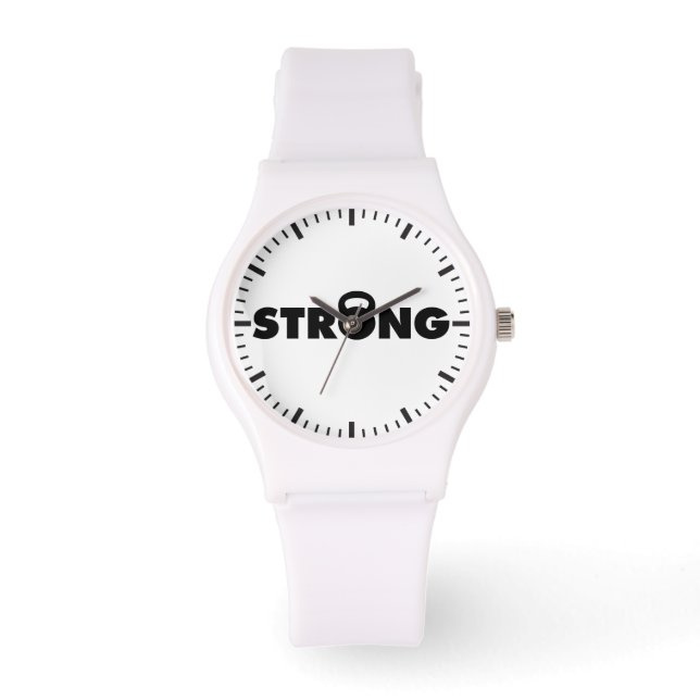 STRONG - Kettlebell Workout Motivatie Horloge (Voorkant)