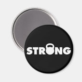 STRONG - Kettlebell Workout Motivatie Magneet (Voorkant / Achterkant)