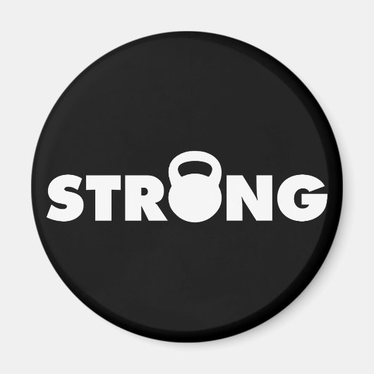 STRONG - Kettlebell Workout Motivatie Magneet (Voorkant)