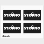 STRONG - Kettlebell Workout Motivatie Rechthoekige Sticker (Vel)