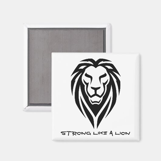 Strong like a lion magneet (Voorkant / Achterkant)