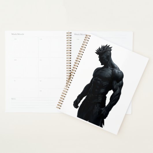 Strong Masculine Black Sculpture Art Planner (Display)