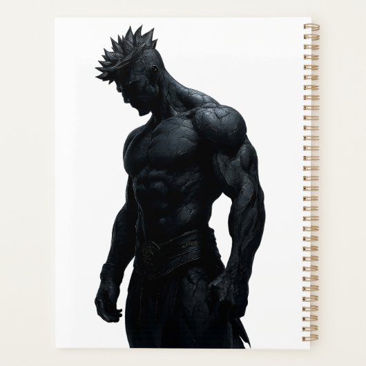Strong Masculine Black Sculpture Art Planner (Achterkant)