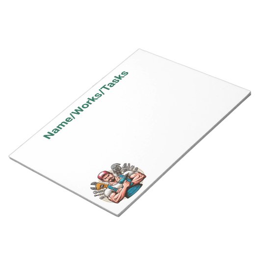 Strong Mechanic – Muscular Mechanic Notepad Notitieblok (Schuin)