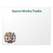 Strong Mechanic – Muscular Mechanic Notepad Notitieblok (Voorkant)