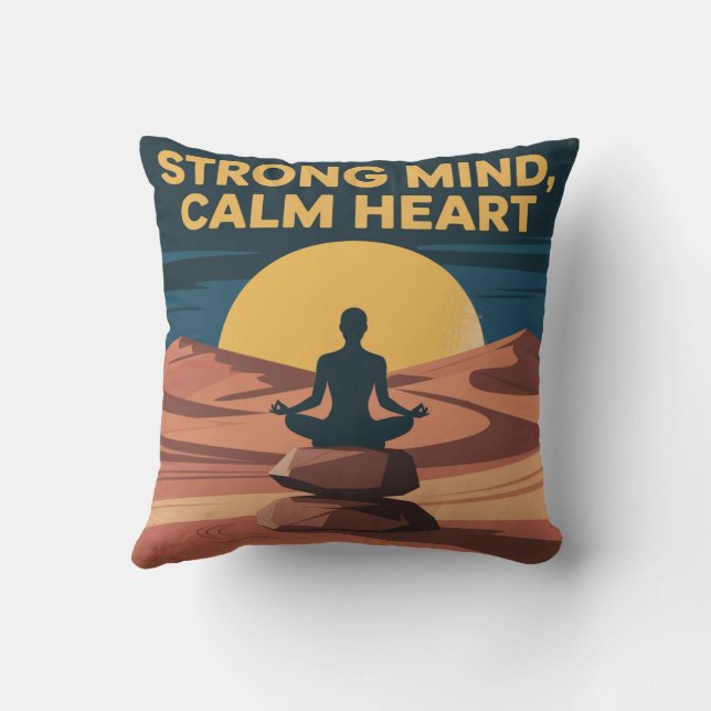 Strong Mind, Calm Heart Kussen (Achterkant)