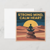 Strong Mind, Calm Heart Notitiekaartje (Voorkant / Achterkant)