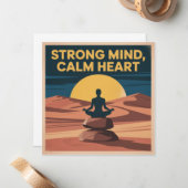 Strong Mind, Calm Heart Notitiekaartje (Voorkant / Achterkant in situ)