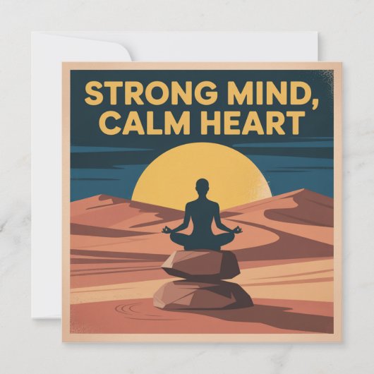 Strong Mind, Calm Heart Notitiekaartje (Voorkant)