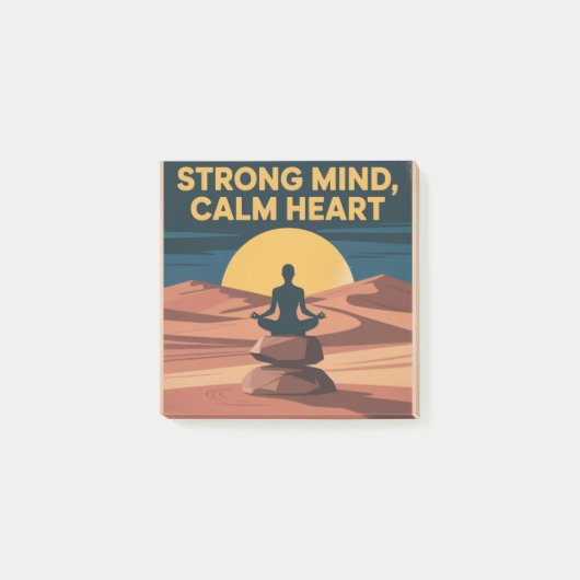 Strong Mind, Calm Heart Post-it® Notes (Voorkant)