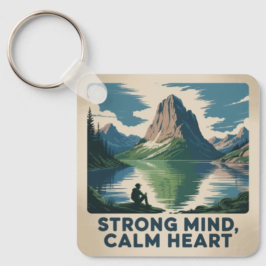 Strong Mind, Calm Heart Sleutelhanger (Voorkant)