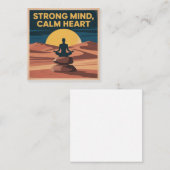 Strong Mind, Calm Heart Vierkante Visitekaartje (Voorkant / Achterkant)