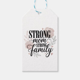 Strong Mom Strong Family Floral Quote Art Cadeaulabel