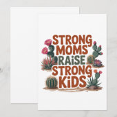 Strong Moms Raise Strong Kids Kaart (Voorkant / Achterkant)