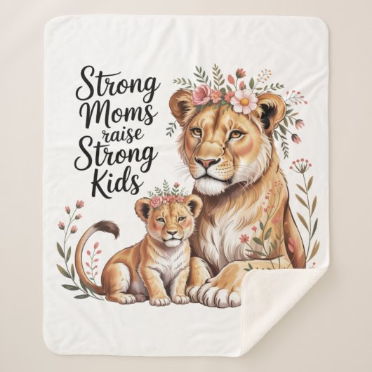 Strong Moms Raise Strong Kids Sherpa Deken (Voorkant)