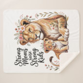 Strong Moms Raise Strong Kids Sherpa Deken (Voorkant (horizontaal))
