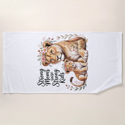 Strong Moms Raise Strong Kids Strandlaken (Voorkant)