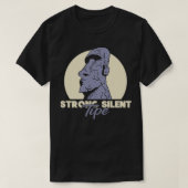 Strong Silent Moai T-shirt (Design voorkant)