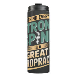 Strong Spine Great Chiropractor Quote Design Thermosbeker