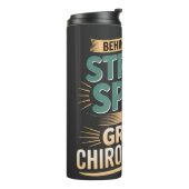 Strong Spine Great Chiropractor Quote Design Thermosbeker (Gedraaid links)