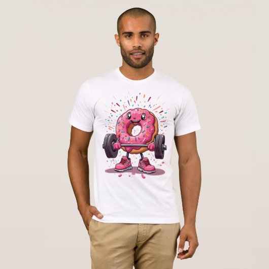 Strong, Sweet & Sprinkled - Funny Donut Gym T-Shir T-shirt (Voorkant volledig)