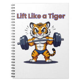 **Strong Tiger – Cute Tiger Lifting Weights Illust Notitieboek