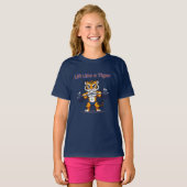 **Strong Tiger – Cute Tiger Lifting Weights Illust T-shirt (Voorkant volledig)