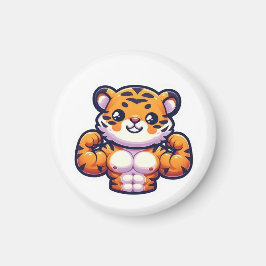 Strong Tiger Temporary Tattoo Magneet