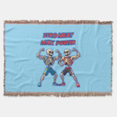 Strong to the Bone – Funny Skeleton Muscle Design Deken (Voorkant)