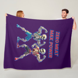 Strong to the Bone – Funny Skeleton Muscle Design Fleece Deken