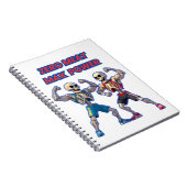 Strong to the Bone – Funny Skeleton Muscle Design Notitieboek (Rechterzijde)