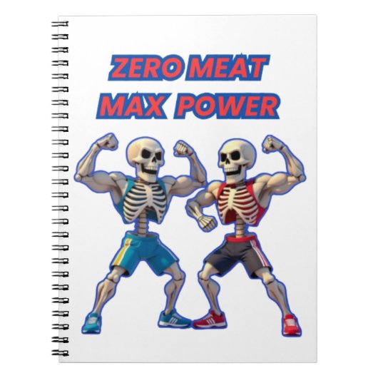 Strong to the Bone – Funny Skeleton Muscle Design Notitieboek (Voorkant)