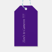 Strong Violet 400080 Color - Aangepast bericht Cadeaulabel (Achterkant)
