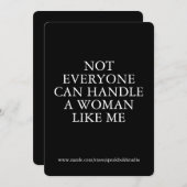 Strong Woman Affirmation Personalized Card for Her Feestdagenkaart (Voorkant / Achterkant)