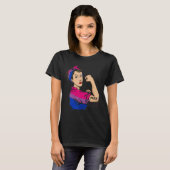 Strong woman BIsexual Pride LGBT Mom T-shirt (Voorkant volledig)