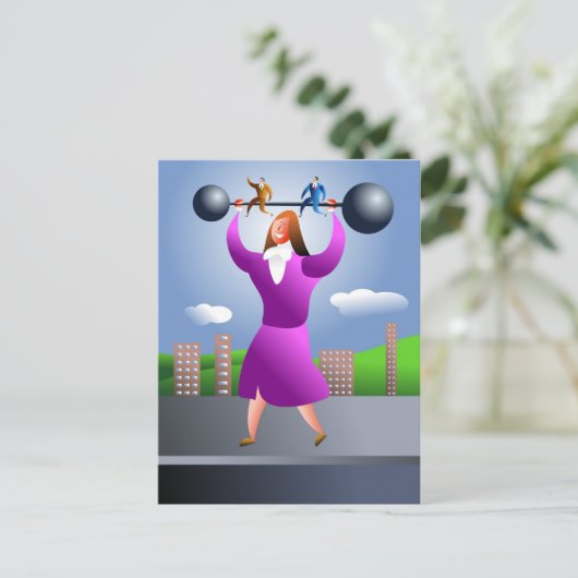 Strong Woman Briefkaart (Staand voorkant)