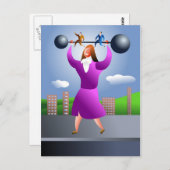 Strong Woman Briefkaart (Voorkant / Achterkant)