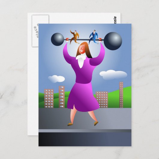 Strong Woman Briefkaart (Voorkant / Achterkant)